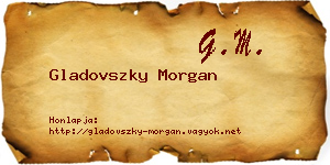 Gladovszky Morgan névjegykártya